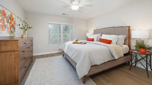 Primary bedroom with king bed