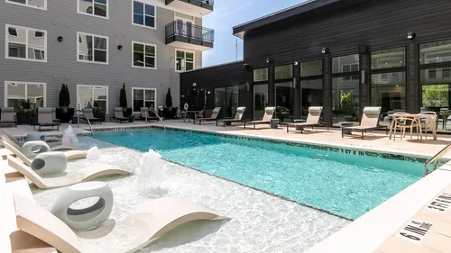 Pool with sundeck