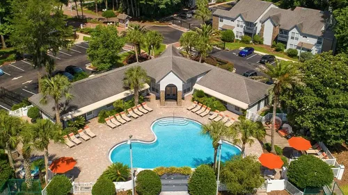 aerial of pool