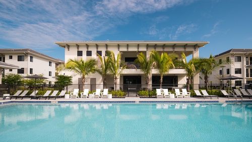 Swimming pool at REVA Apartments