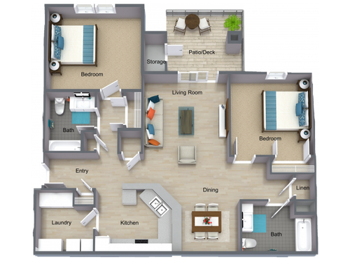 942 sq ft 2 BHK Floor Plan Image - ARRR Jall Naicken Street Available for  sale 