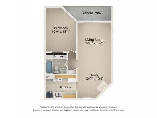 A2 | 1 Bed Apartment | Meridian Luxury Condominium