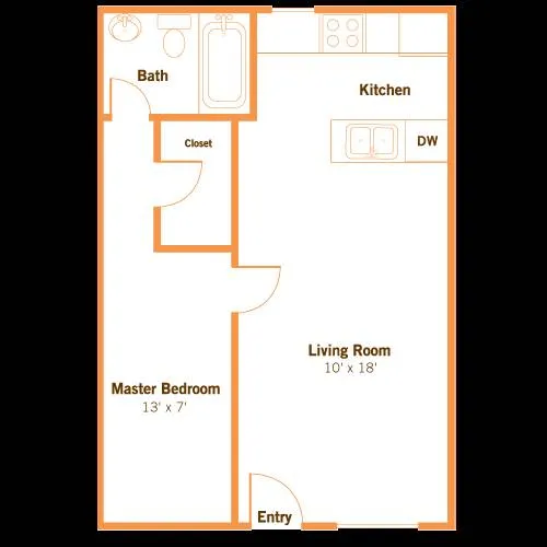 Floor-plan diagram at Solaris at the Biltmore.