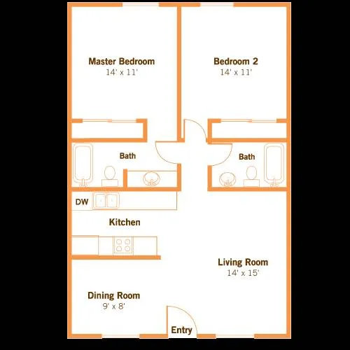 Floor-plan diagram at Solaris at the Biltmore.