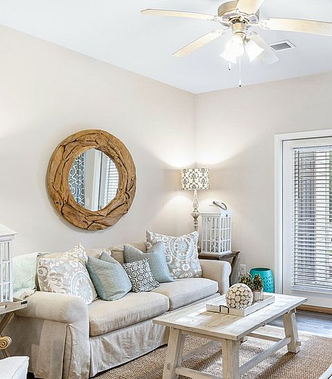 Living room with couch and table