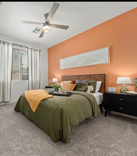 modeled bedroom