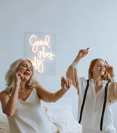 Two women dancing