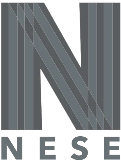 Gray linework creating an N-shape and the word NESE underneath in all caps