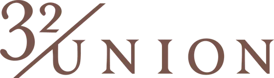 Elegant logo of 32 Union with a stylish, contemporary design.