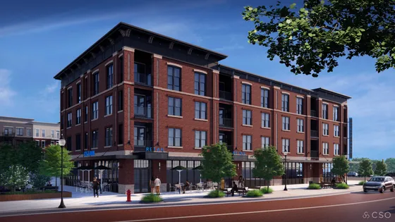Vault on Main exterior rendering