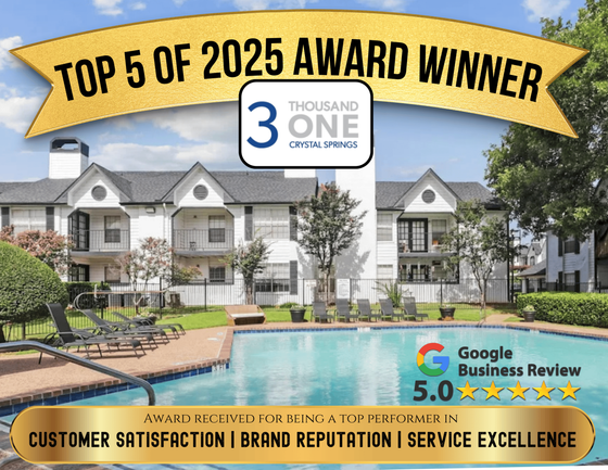 Bedford, Texas, Apartment Complex with Google Review Award - Customer Satisfaction, Brand Reputation & Service Excellence