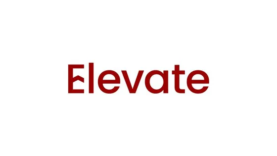 Elegant logo featuring the word 'Elevate' in bold red font, symbolizing modernity and sophistication.