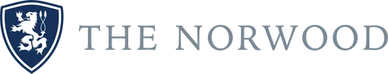 Elegant logo for The Norwood, featuring a sophisticated lion emblem in a shield design.