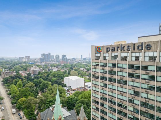 Breathtaking high-rise view showcasing modern architecture and lush greenery, ideal urban living at Parkside.