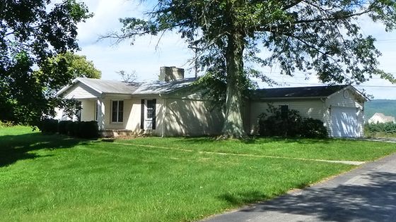 Charming single-story house with a spacious front yard, nestled in a serene neighborhood setting.