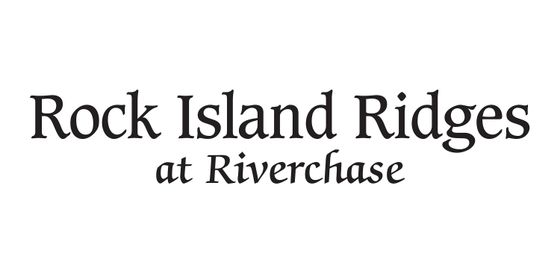 Elegant logo design for Rock Island Ridges at Riverchase, showcasing modern typography and style.