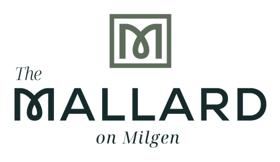 Elegant logo for The Mallard on Milgen featuring a stylish 'M' design.
