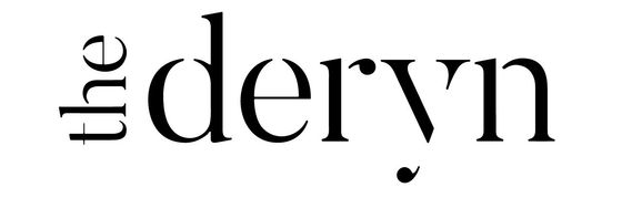 Elegant logo design featuring the text 'the deryn' in stylish, modern typography.