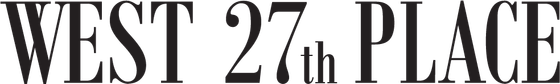 Elegant West 27th Place logo in bold, serif typography conveying sophistication and style.