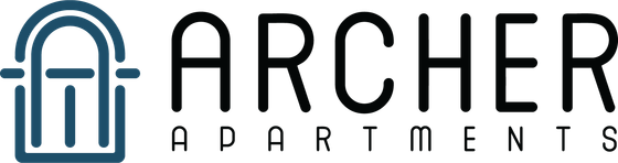 Archer Apartments logo featuring a stylized arch design in a modern and sophisticated style.