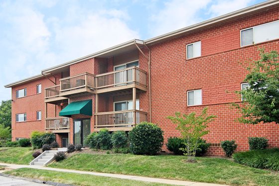 fellowship court entry to one building with patios