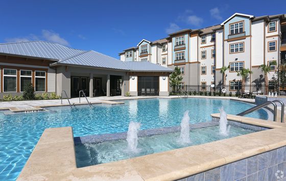 Marden Ridge Apartments, exterior, sparkling blue pool, clubhouse, apartment exterior