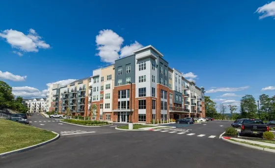 exterior building rendering at modera montvill apartment homes for rent in new jersey