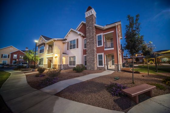 The Reserve at Sandstone Ranch Apartment Exterior at Night