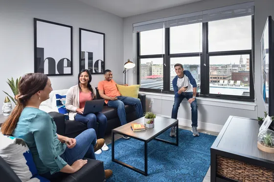 Residents in Living Room