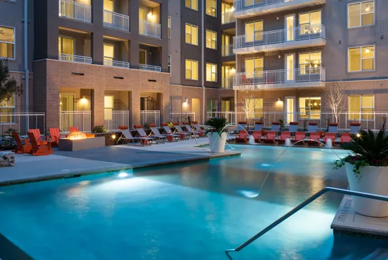 Pool at night