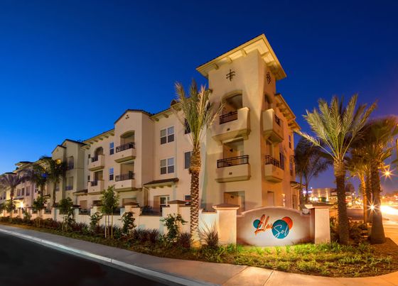 Property image at night
