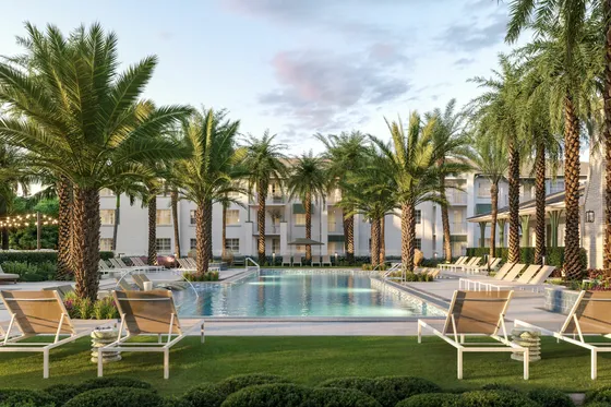 Pool courtyard