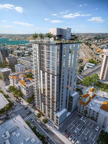 birdseye view of Ancora Building