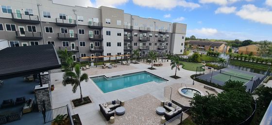 Luxury 55+ community with pond