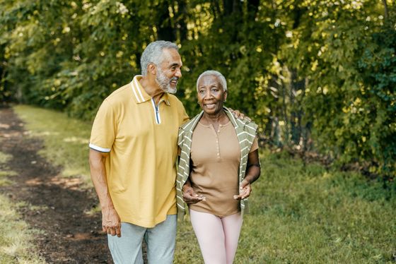 Couple walking