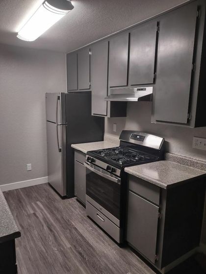 stainless steel appliances in kitchen