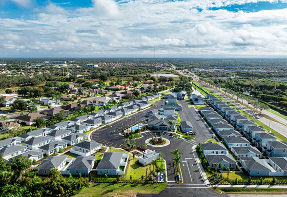 Aerial view of the community