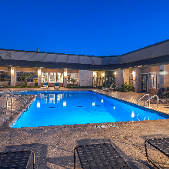 Pool Area in Evening