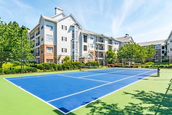 Exterior Building View with tennis court