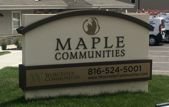 Maple Monument Sign
