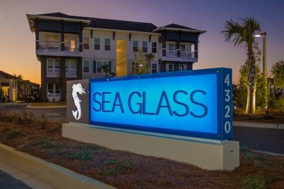 Sea Glass Entry Sign