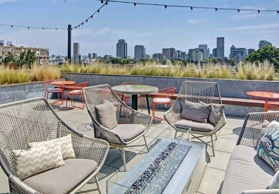 Rooftop View with Fire Pit | Tanner Flats Apartments | Apartments in Portland OR
