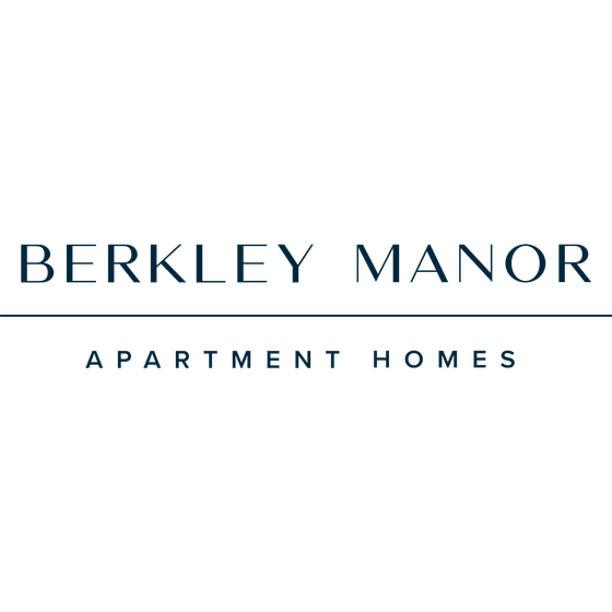 Elegant Berkley Manor branding showcasing luxury apartment living.