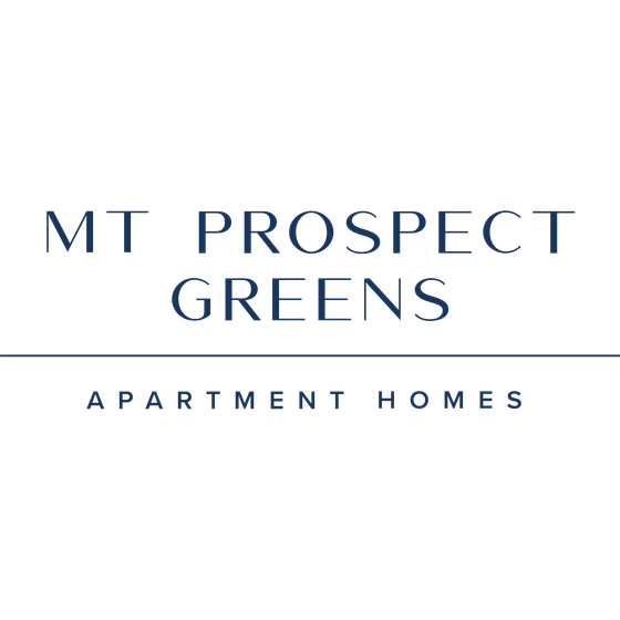 Elegant logo for Mt Prospect Greens, highlighting modern apartment homes living.