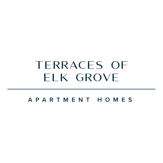 Sophisticated logo for Terraces of Elk Grove Apartment Homes, highlighting luxury living.