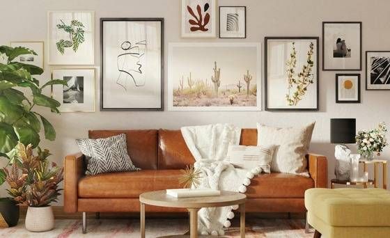 sofa and coffee table with items