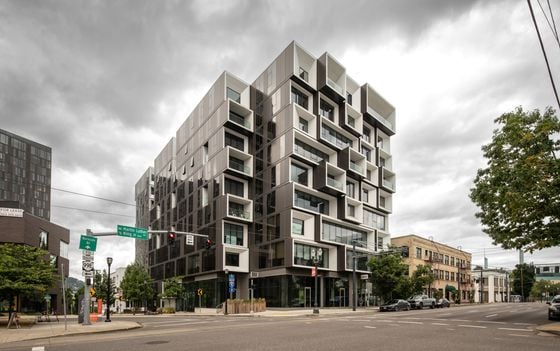exterior of slate apartments