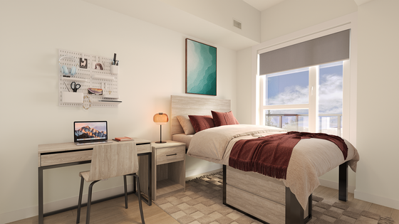 Cozy Bedroom with Desk