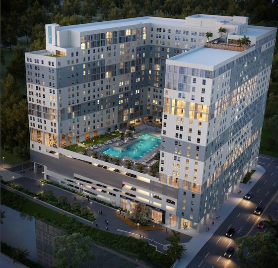 terrazul exterior at night