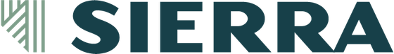 Elegant Sierra logo with modern typography and stylish abstract design.